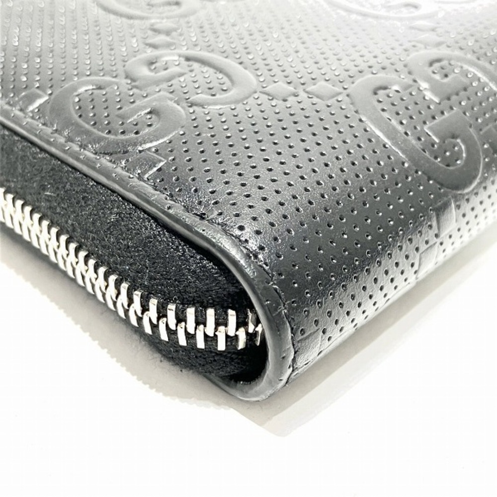 GUCCI GG embossed round zipper 625563 long wallet for men and women - Picture 3 of 9